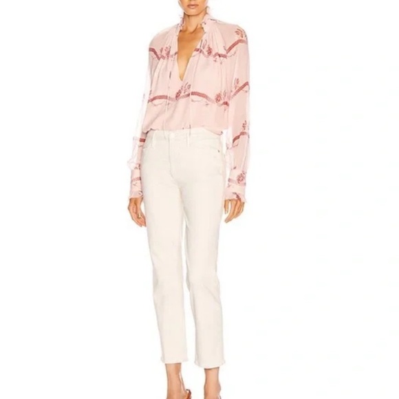 JONATHAN SIMKHAI Monica Rose Pink Floral Top size small - Picture 5 of 10